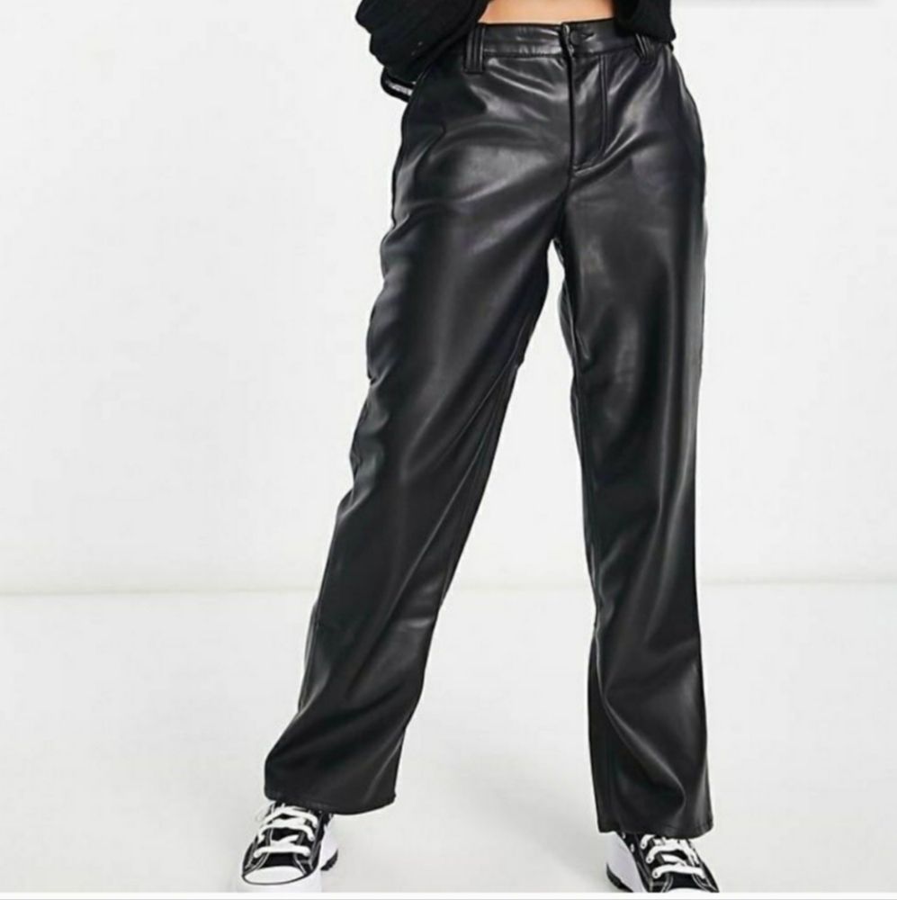 Asos Design Faux Leather Pants